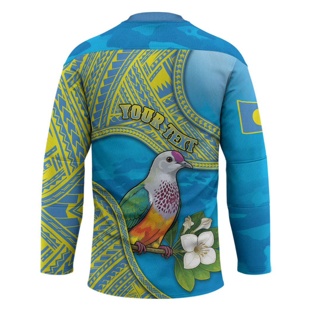 Personalised Palau Biib Bird Hockey Jersey Rur Flower And Rock Islands Patterns
