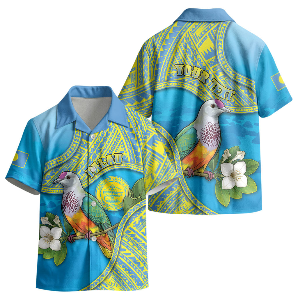 Personalised Palau Biib Bird Kid Hawaiian Shirt Rur Flower And Rock Islands Patterns DT05 - Polynesian Pride