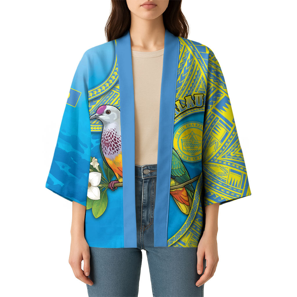 Personalised Palau Biib Bird Kimono Rur Flower And Rock Islands Patterns