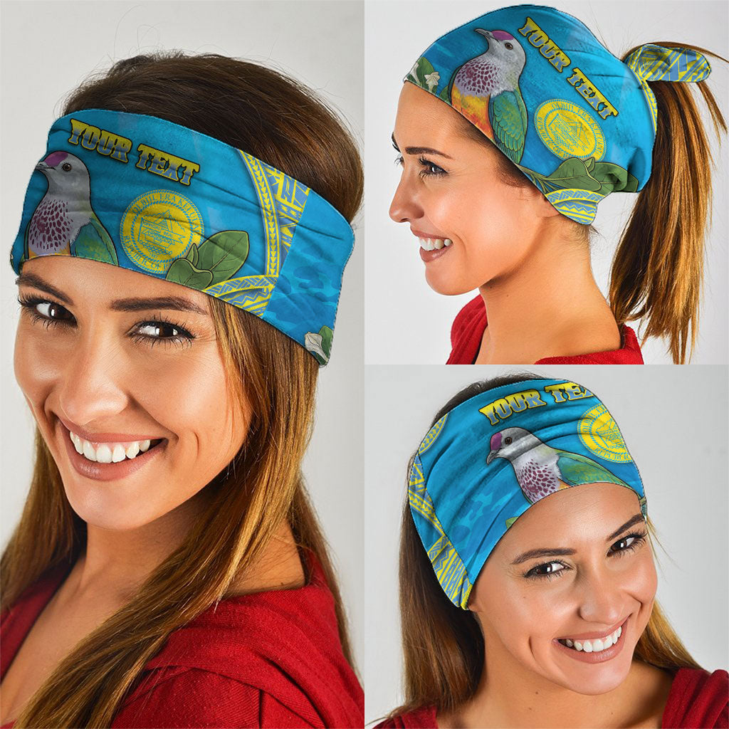 Personalised Palau Biib Bird Neck Gaiter Rur Flower And Rock Islands Patterns