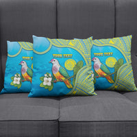 Personalised Palau Biib Bird Pillow Cover Rur Flower And Rock Islands Patterns