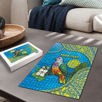 Personalised Palau Biib Bird Puzzle Rur Flower And Rock Islands Patterns