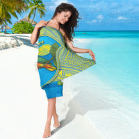 Personalised Palau Biib Bird Sarong Rur Flower And Rock Islands Patterns