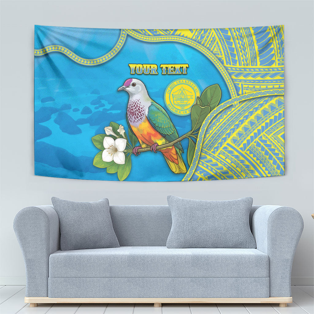 Personalised Palau Biib Bird Tapestry Rur Flower And Rock Islands Patterns