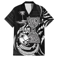 Personalised Guam Liberation Day Family Matching Mermaid Dress and Hawaiian Shirt Black White Latte Stone Tribal Patterns