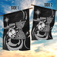 Guam Liberation Day Garden Flag Black White Latte Stone Tribal Patterns
