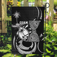 Guam Liberation Day Garden Flag Black White Latte Stone Tribal Patterns