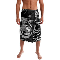 Personalised Guam Liberation Day Lavalava Black White Latte Stone Tribal Patterns