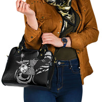 Guam Liberation Day Shoulder Handbag Black White Latte Stone Tribal Patterns