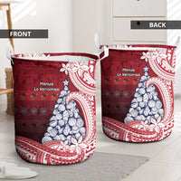 American Samoa Christmas Laundry Basket Seashell Xmas Tree Tribal Waves DT05 - Polynesian Pride