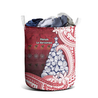 American Samoa Christmas Laundry Basket Seashell Xmas Tree Tribal Waves DT05 - Polynesian Pride