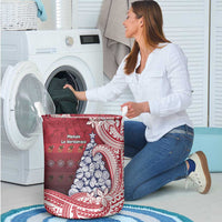 American Samoa Christmas Laundry Basket Seashell Xmas Tree Tribal Waves DT05 - Polynesian Pride