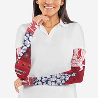 American Samoa Christmas Arm Sleeves Seashell Xmas Tree Tribal Waves DT05 - Polynesian Pride
