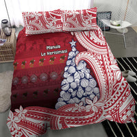 American Samoa Christmas Bedding Set Seashell Xmas Tree Tribal Waves DT05 - Polynesian Pride