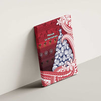 American Samoa Christmas Canvas Wall Art Seashell Xmas Tree Tribal Waves - Polynesian Pride