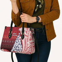 American Samoa Christmas Leather Bag Seashell Xmas Tree Tribal Waves - Polynesian Pride