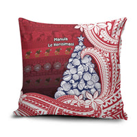 American Samoa Christmas Pillow Cover Seashell Xmas Tree Tribal Waves DT05 Red - Polynesian Pride