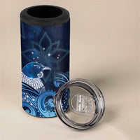 New Zealand Matariki 4 in 1 Can Cooler Tumbler Maori Tui Bird Blue Galaxy DT05 - Polynesian Pride
