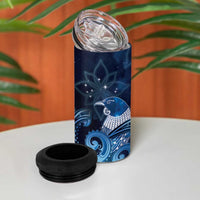 New Zealand Matariki 4 in 1 Can Cooler Tumbler Maori Tui Bird Blue Galaxy DT05 - Polynesian Pride