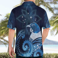 New Zealand Matariki Hawaiian Shirt Maori Tui Bird Blue Galaxy DT05 - Polynesian Pride