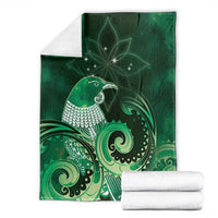 New Zealand Matariki Blanket Maori Tui Bird Green Galaxy DT05 - Polynesian Pride