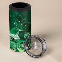 New Zealand Matariki 4 in 1 Can Cooler Tumbler Maori Tui Bird Green Galaxy DT05 - Polynesian Pride