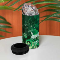 New Zealand Matariki 4 in 1 Can Cooler Tumbler Maori Tui Bird Green Galaxy DT05 - Polynesian Pride