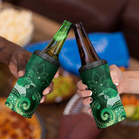 New Zealand Matariki 4 in 1 Can Cooler Tumbler Maori Tui Bird Green Galaxy DT05 - Polynesian Pride
