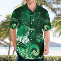 New Zealand Matariki Hawaiian Shirt Maori Tui Bird Green Galaxy DT05 - Polynesian Pride