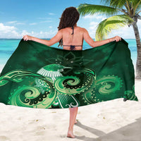 New Zealand Matariki Sarong Maori Tui Bird Green Galaxy