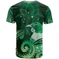 New Zealand Matariki T Shirt Maori Tui Bird Green Galaxy DT05 - Polynesian Pride