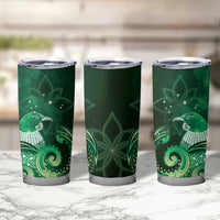 New Zealand Matariki Tumbler Cup Maori Tui Bird Green Galaxy DT05 - Polynesian Pride