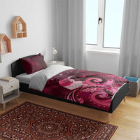 New Zealand Matariki Bedding Set Maori Tui Bird Magenta Galaxy