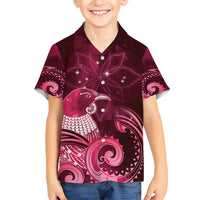 New Zealand Matariki Hawaiian Shirt Maori Tui Bird Magenta Galaxy DT05 - Polynesian Pride