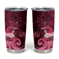 New Zealand Matariki Tumbler Cup Maori Tui Bird Magenta Galaxy DT05 Magenta - Polynesian Pride