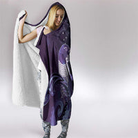 New Zealand Matariki Hooded Blanket Maori Tui Bird Purple Galaxy DT05 - Polynesian Pride