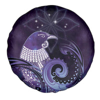 New Zealand Matariki Spare Tire Cover Maori Tui Bird Purple Galaxy DT05 - Polynesian Pride