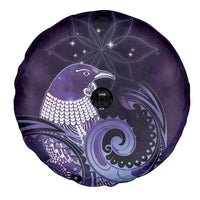 New Zealand Matariki Spare Tire Cover Maori Tui Bird Purple Galaxy DT05 - Polynesian Pride