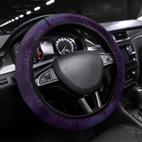 New Zealand Matariki Steering Wheel Cover Maori Tui Bird Purple Galaxy DT05 Universal Fit Purple - Polynesian Pride