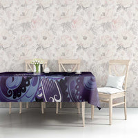 New Zealand Matariki Tablecloth Maori Tui Bird Purple Galaxy DT05 - Polynesian Pride