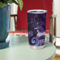 New Zealand Matariki Tumbler Cup Maori Tui Bird Purple Galaxy DT05 - Polynesian Pride