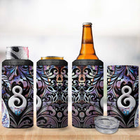 New Zealand Aotearoa 4 in 1 Can Cooler Tumbler Pikorua Single Twist Pink Paua Shell DT05 - Polynesian Pride