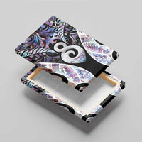 New Zealand Aotearoa Canvas Wall Art Pikorua Single Twist Pink Paua Shell