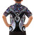 New Zealand Aotearoa Family Matching Off The Shoulder Long Sleeve Dress and Hawaiian Shirt Pikorua Single Twist Pink Paua Shell
