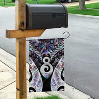 New Zealand Aotearoa Garden Flag Pikorua Single Twist Pink Paua Shell