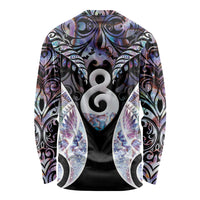 New Zealand Aotearoa Long Sleeve Shirt Pikorua Single Twist Pink Paua Shell