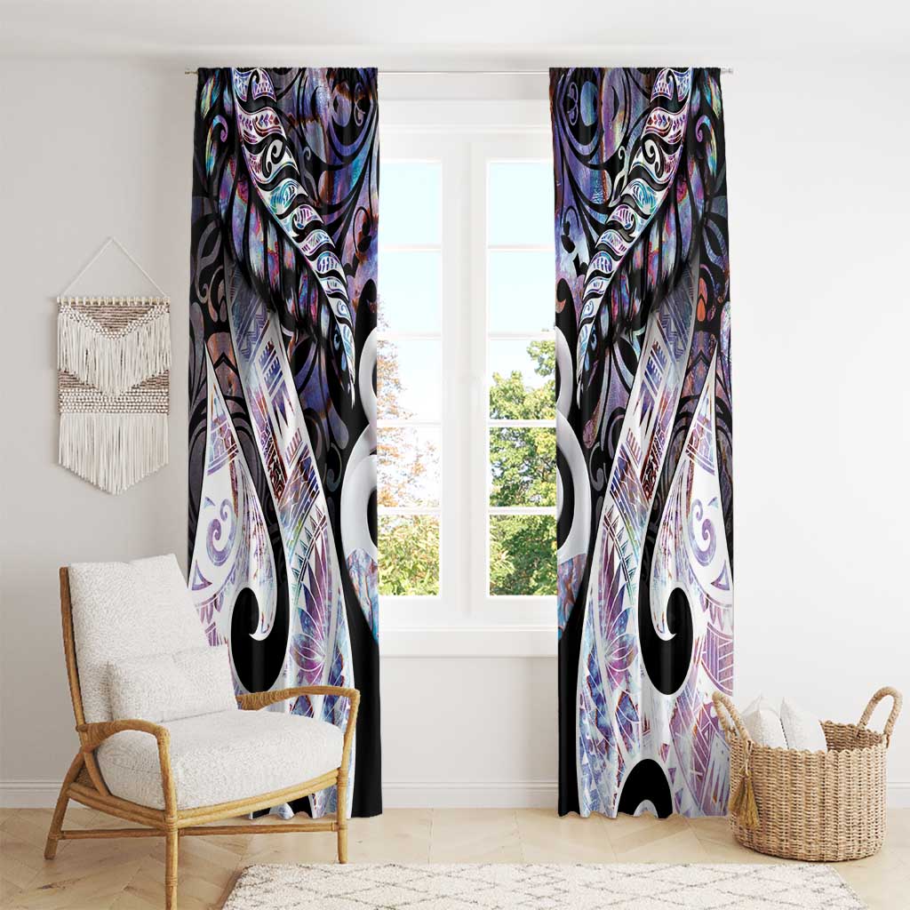 New Zealand Aotearoa Window Curtain Pikorua Single Twist Pink Paua Shell