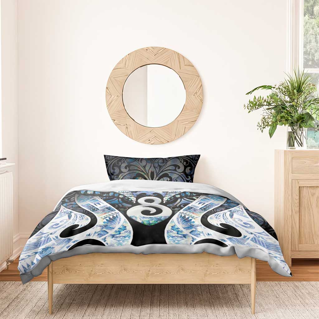 New Zealand Aotearoa Bedding Set Pikorua Single Twist Green Paua Shell