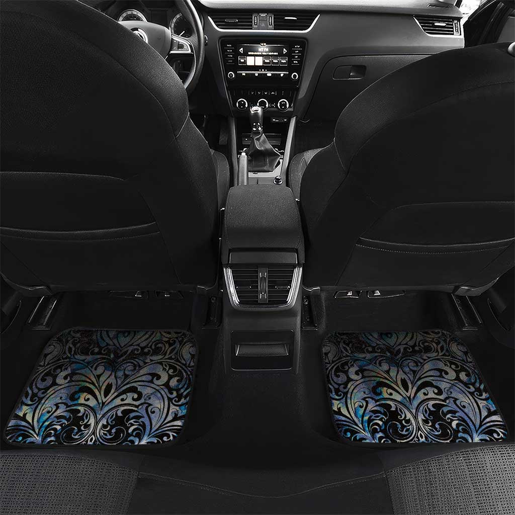 New Zealand Aotearoa Car Mats Pikorua Single Twist Green Paua Shell