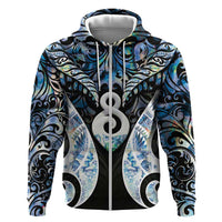 New Zealand Aotearoa Hoodie Pikorua Single Twist Green Paua Shell